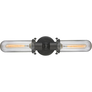 Austere Centri LED 22 inch Oil Rubbed Bronze Bath Vanity Light Wall Light in Clear Glass, Austere