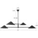 Alora Mood Ashford 4 Light 57.5 inch Matte Black Chandelier Ceiling Light