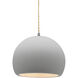 Radiance 1 Light 7 inch Brushed Nickel and Bisque Pendant Ceiling Light