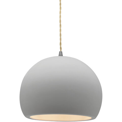Radiance 1 Light 7 inch Brushed Nickel and Bisque Pendant Ceiling Light