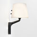 Millie 1 Light 7.28 inch Matte Black Bathroom Wall Light