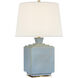 Thomas O'Brien Meurice 27 inch 15 watt Silk Blue Table Lamp Portable Light