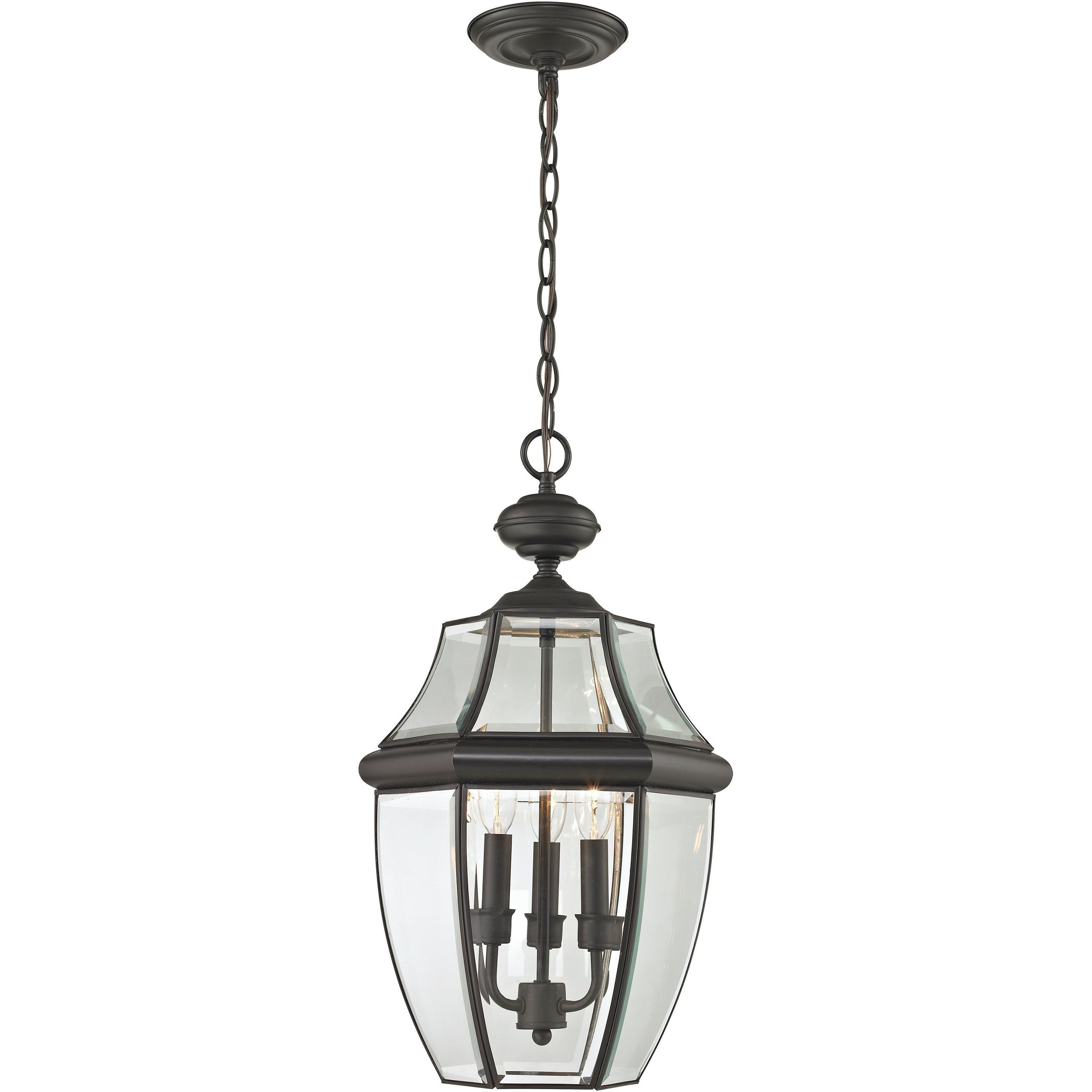 Ashford 3 Light 12 inch Oil Rubbed Bronze Outdoor Pendant