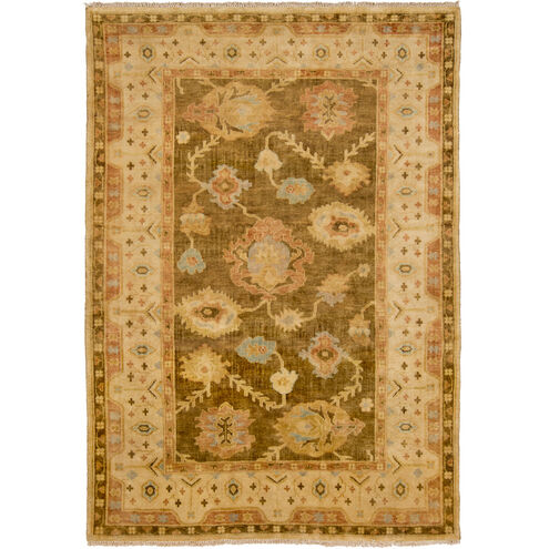 Hillcrest 66 X 42 inch Dark Brown, Mustard, Lime, Camel Rug