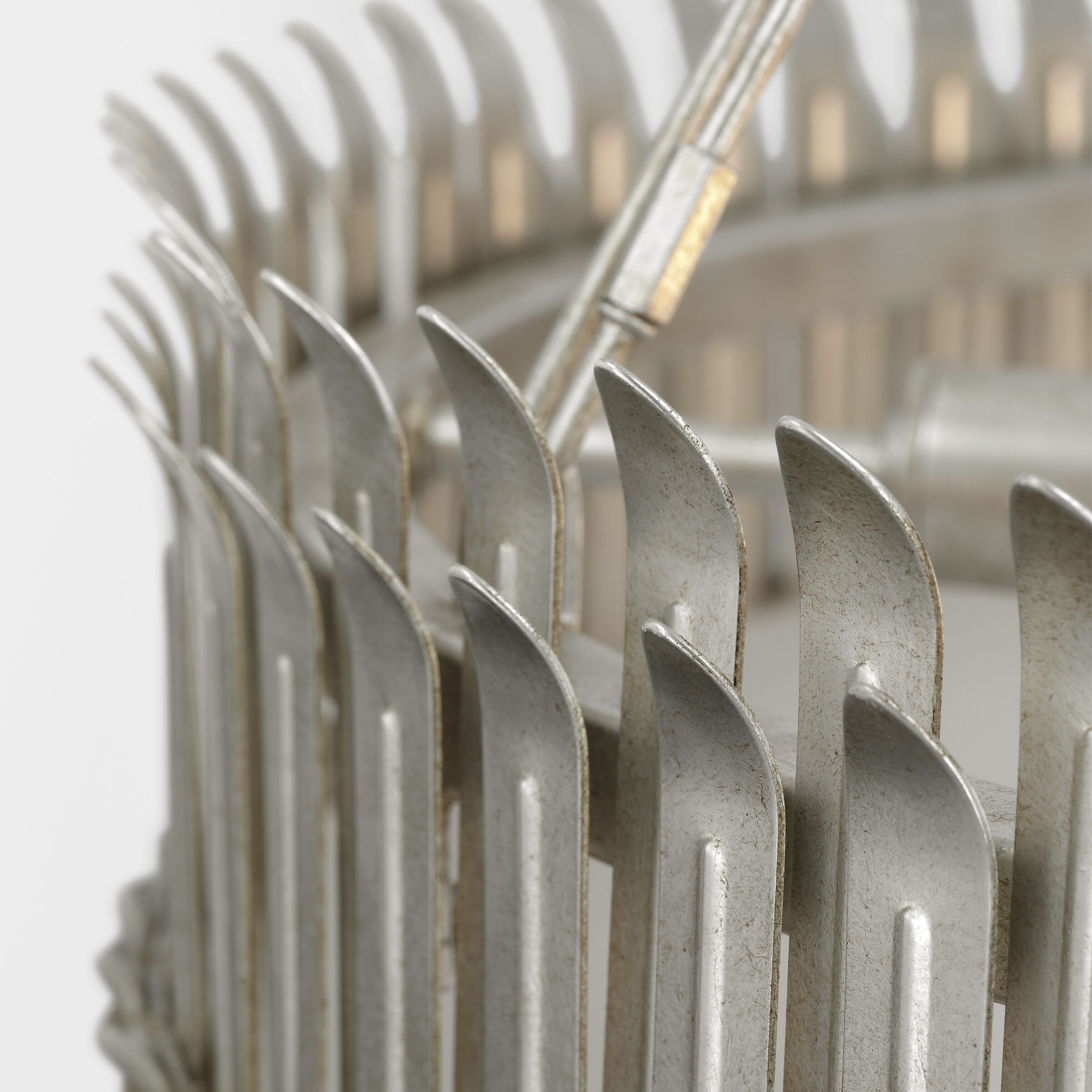 Suzanne Kasler Leslie LED 26.75 inch Burnished Silver Leaf Chandelier Ceiling Light