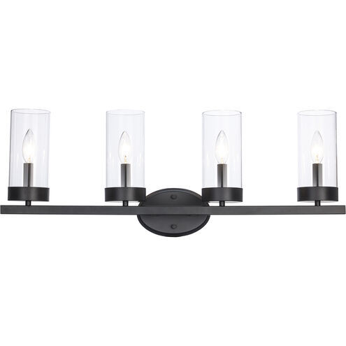 Meadowlark 4 Light 30 inch Black Vanity Light Wall Light