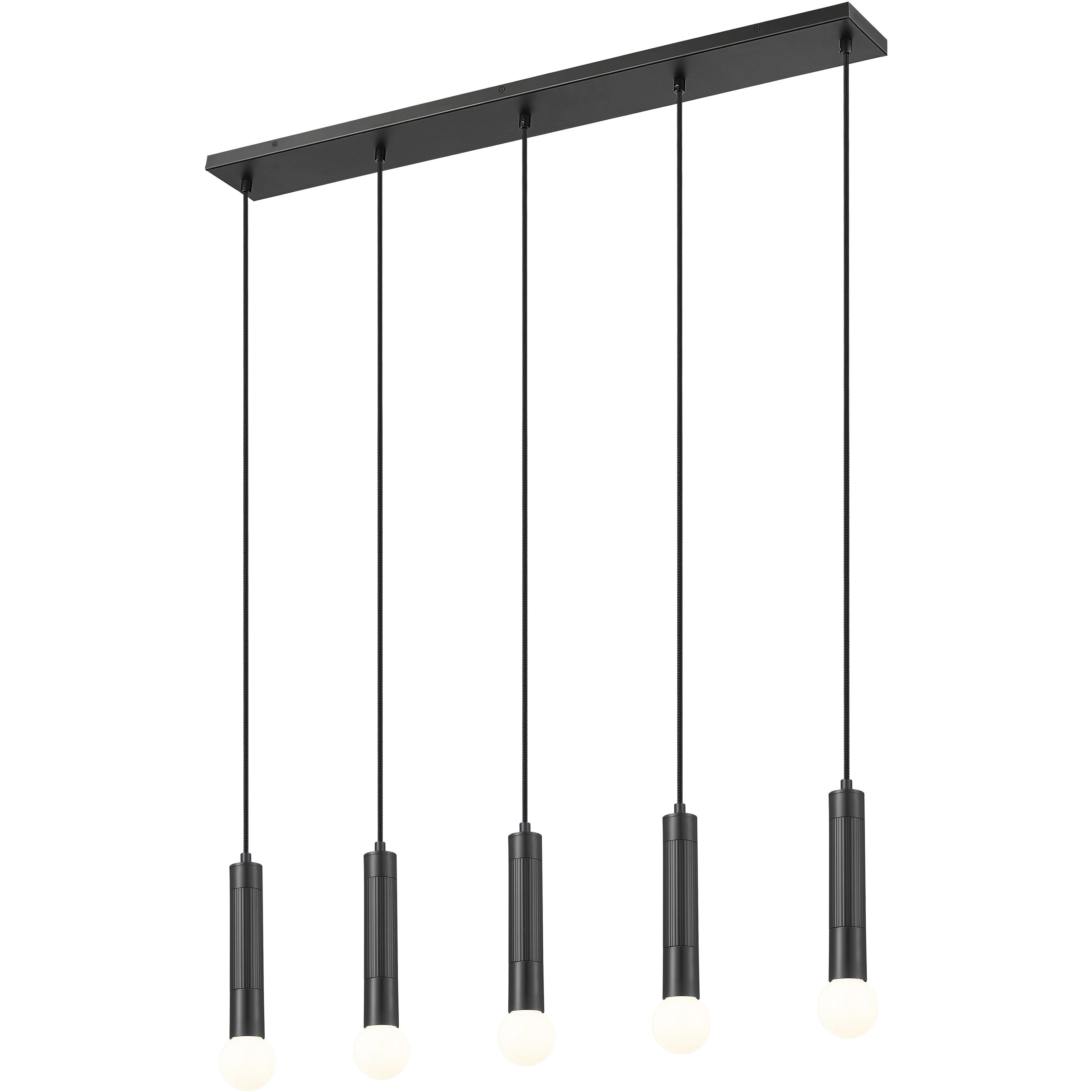 Stari Linear Chandelier Ceiling Light in Matte Black