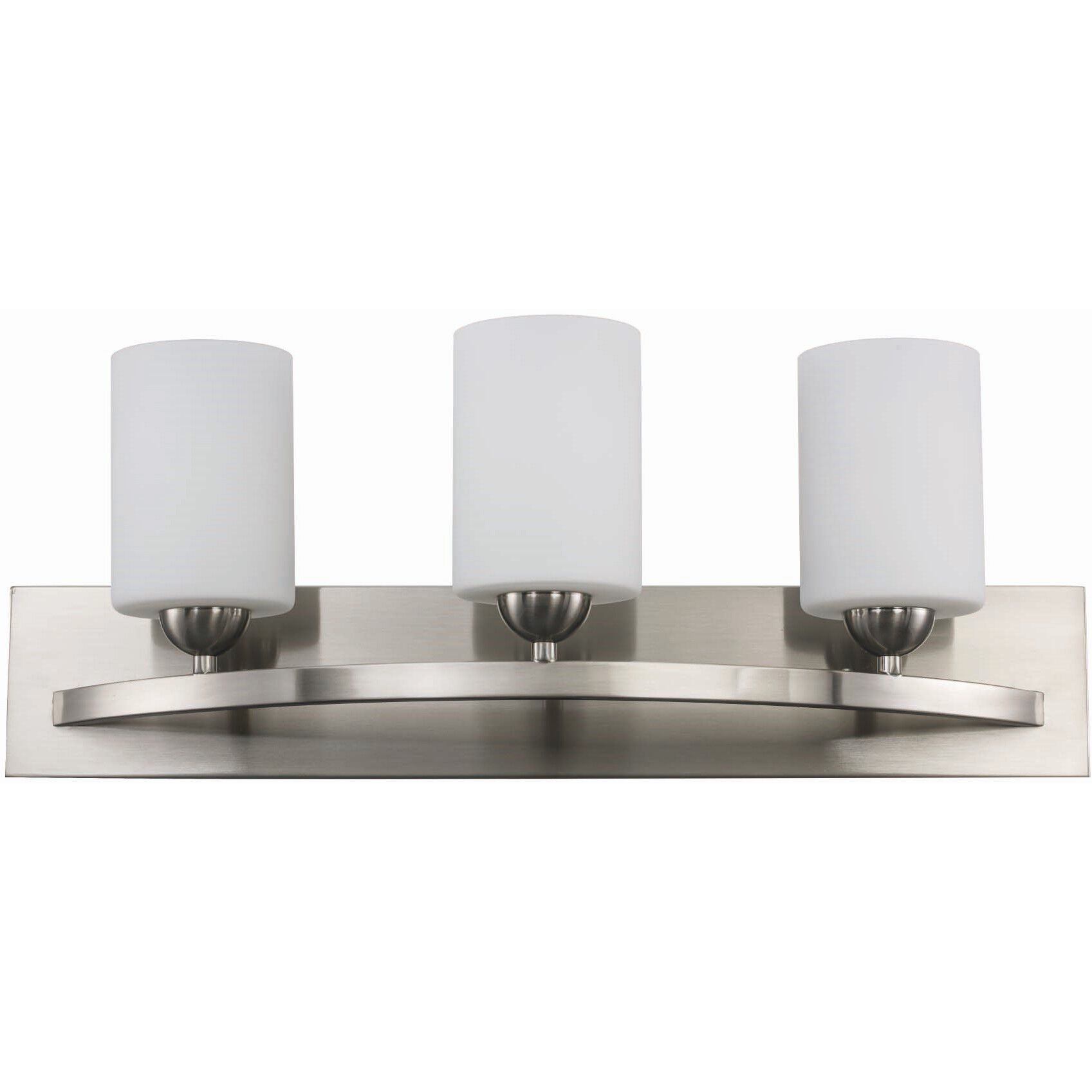 Moonlight 3 Light 24 inch Brushed Nickel Reversible Bath Vanity Bar Wall Light
