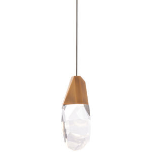 Martini LED 5.88 inch Aged Brass Mini Pendant Ceiling Light in Optic, Beyond