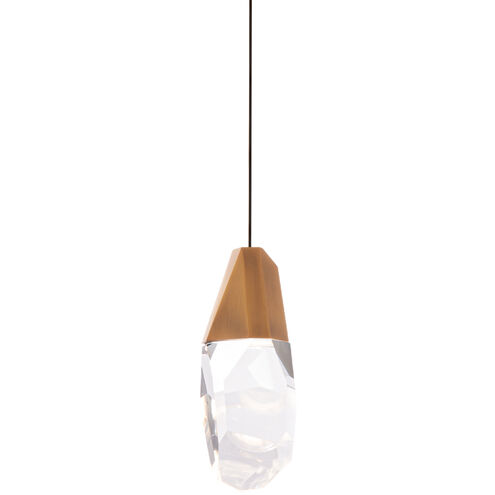 Martini LED 5.88 inch Aged Brass Mini Pendant Ceiling Light in Optic, Beyond