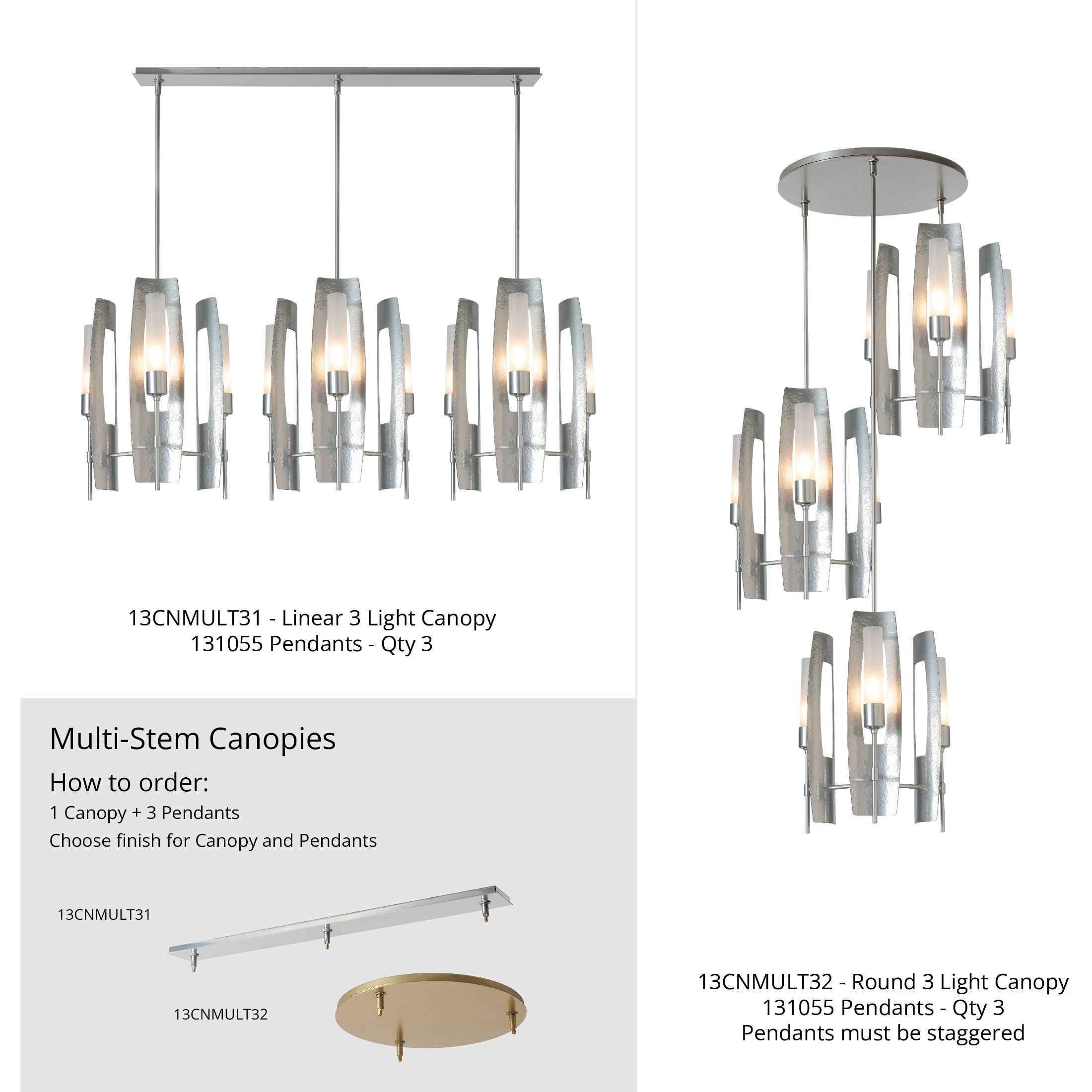 Passage 3 Light 16 inch Dark Smoke Pendant Ceiling Light in Clear