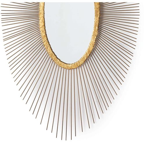 Sedona 44 X 24.5 inch Antique Gold Leaf Mirror, Oval