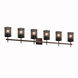 Wire Mesh 6 Light 51.5 inch Polished Chrome Bath Bar Wall Light in Oval