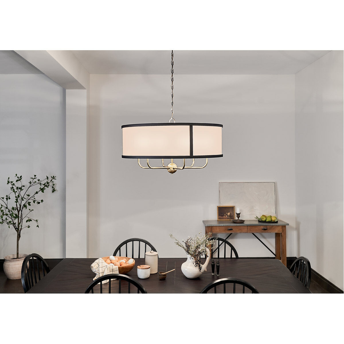 Homestead Heddle 6 Light 31 inch Natural Brass Chandelier Ceiling Light, Heddle