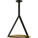Peter Bristol Cymbal 1 Light 19.8 inch Dark Bronze/Natural Brass Pendant Ceiling Light