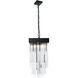 Waterfall 4 Light 12 inch Satin Brushed Black Pendant Ceiling Light