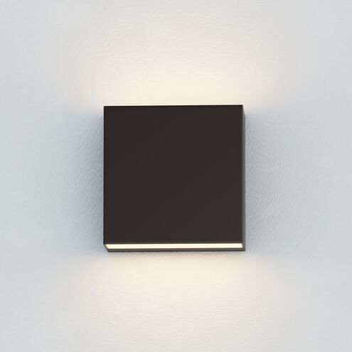 Cubed LED 5.5 inch Black Outdoor Wall Sconce