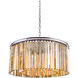 Sydney 8 Light 32 inch Polished Nickel Pendant Ceiling Light in Golden Teak, Urban Classic