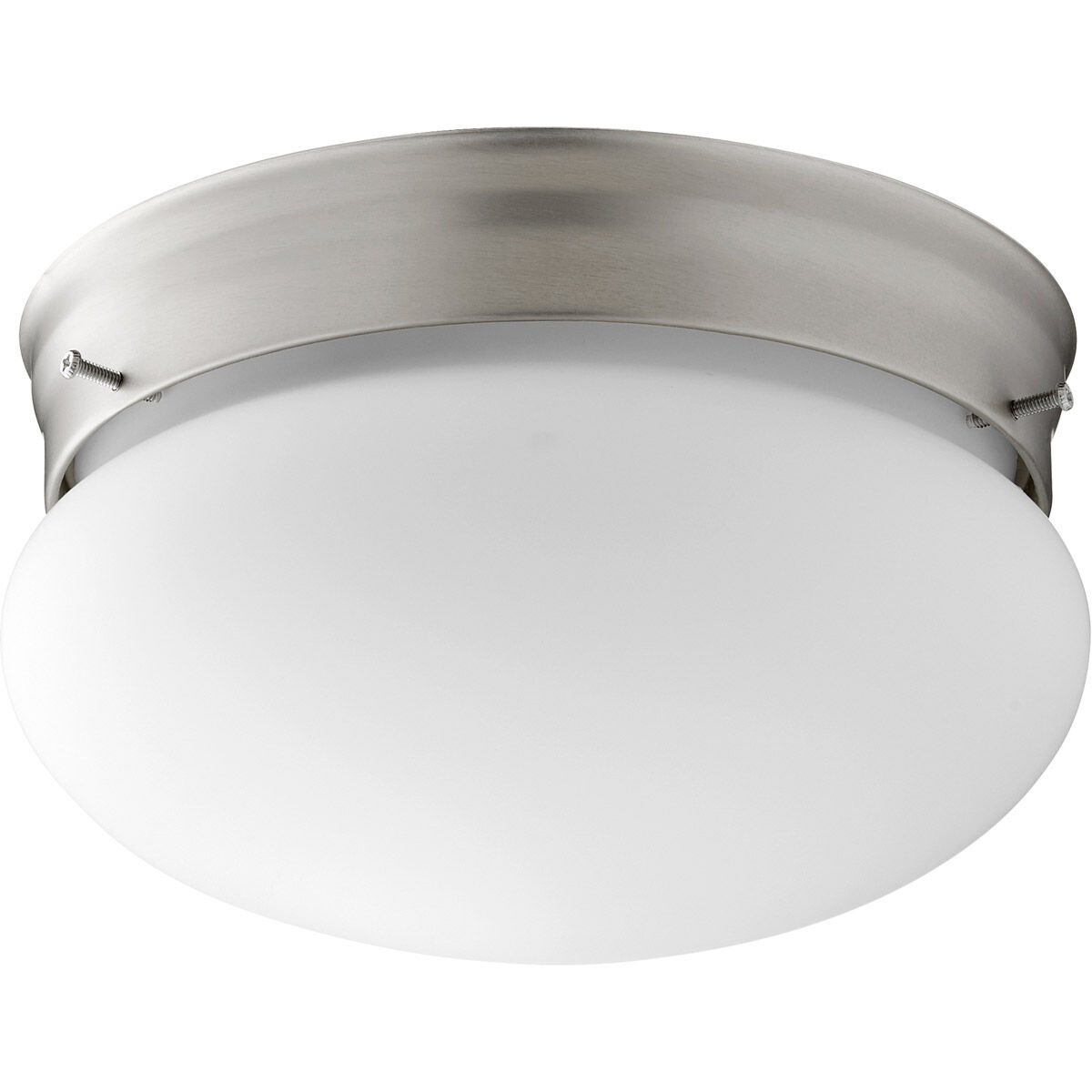 Mushroom 1 Light 7 inch Satin Nickel Flush Mount Ceiling Light