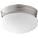 Mushroom 1 Light 7 inch Satin Nickel Flush Mount Ceiling Light