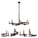 Tono 8 Light 38 inch Vintage Bronze Chandelier Ceiling Light
