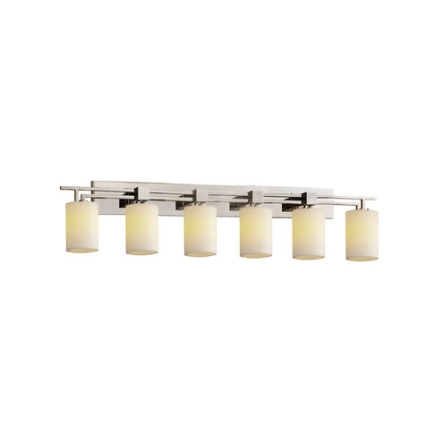 CandleAria LED 56 inch Dark Bronze Bath Bar Wall Light in 4200 Lm LED, Cream (CandleAria), Cylinder with Melted Rim, Aero