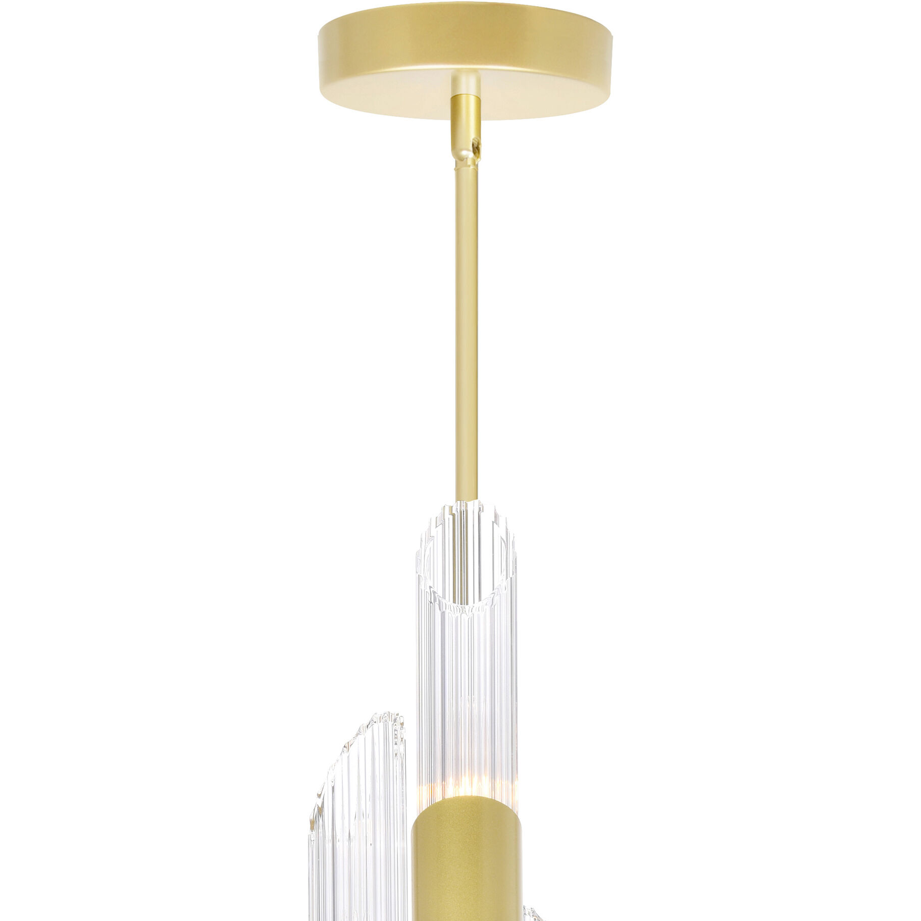 Croissant 6 Light 7 inch Satin Gold Pendant Ceiling Light