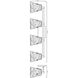 Analia 4 Light 36 inch Modern Gold Vanity Wall Light