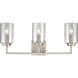 West End 3 Light 23 inch Brushed Nickel Vanity Light Wall Light