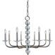 Glamour 8 Light 32 inch Polished Nickel Chandelier Ceiling Light