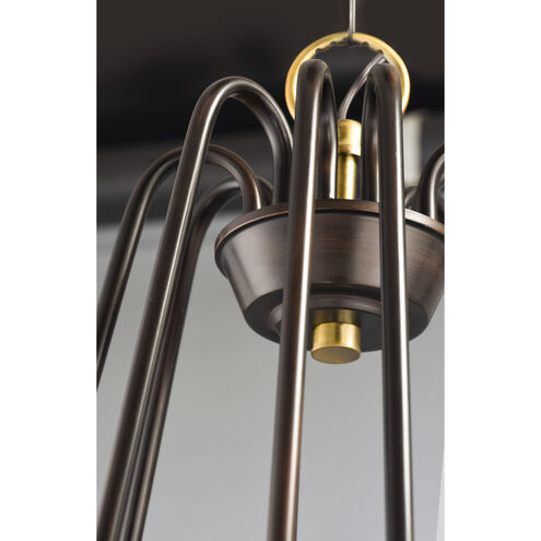 Haven 5 Light 23.75 inch Oil Rubbed Bronze/Antique Brass Single-Tier Chandelier Ceiling Light in Oil Rubbed Bronze and Antique Brass