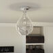 Genie 1 Light 9 inch Polished Chrome Semi-Flush Mount Ceiling Light