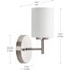 Replay 1 Light 5.13 inch Brushed Nickel Bath Vanity Wall Light