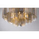 Torvento 7 Light 28 inch Legacy Brass Flush Mount Ceiling Light in Clear,  Grey Smoke and Amber Handmade Glass
