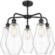 Cindyrella 5 Light 25 inch Matte Black Chandelier Ceiling Light in Clear