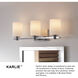 Karlie 3 Light 22.5 inch Chrome Vanity Light Wall Light