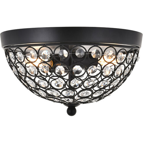 Taye 2 Light 10 inch Matte Black Flush Mount Ceiling Light