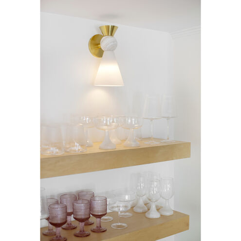 Mona 1 Light 6 inch Aged Brass Wall Sconce Wall Light