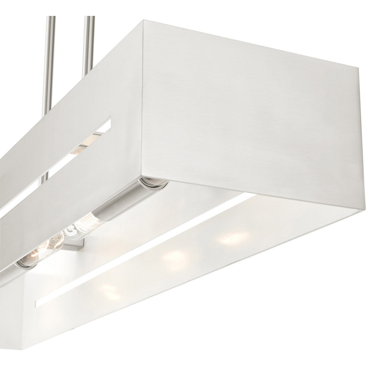 Soma 4 Light 36 inch Brushed Nickel Linear Chandelier Ceiling Light