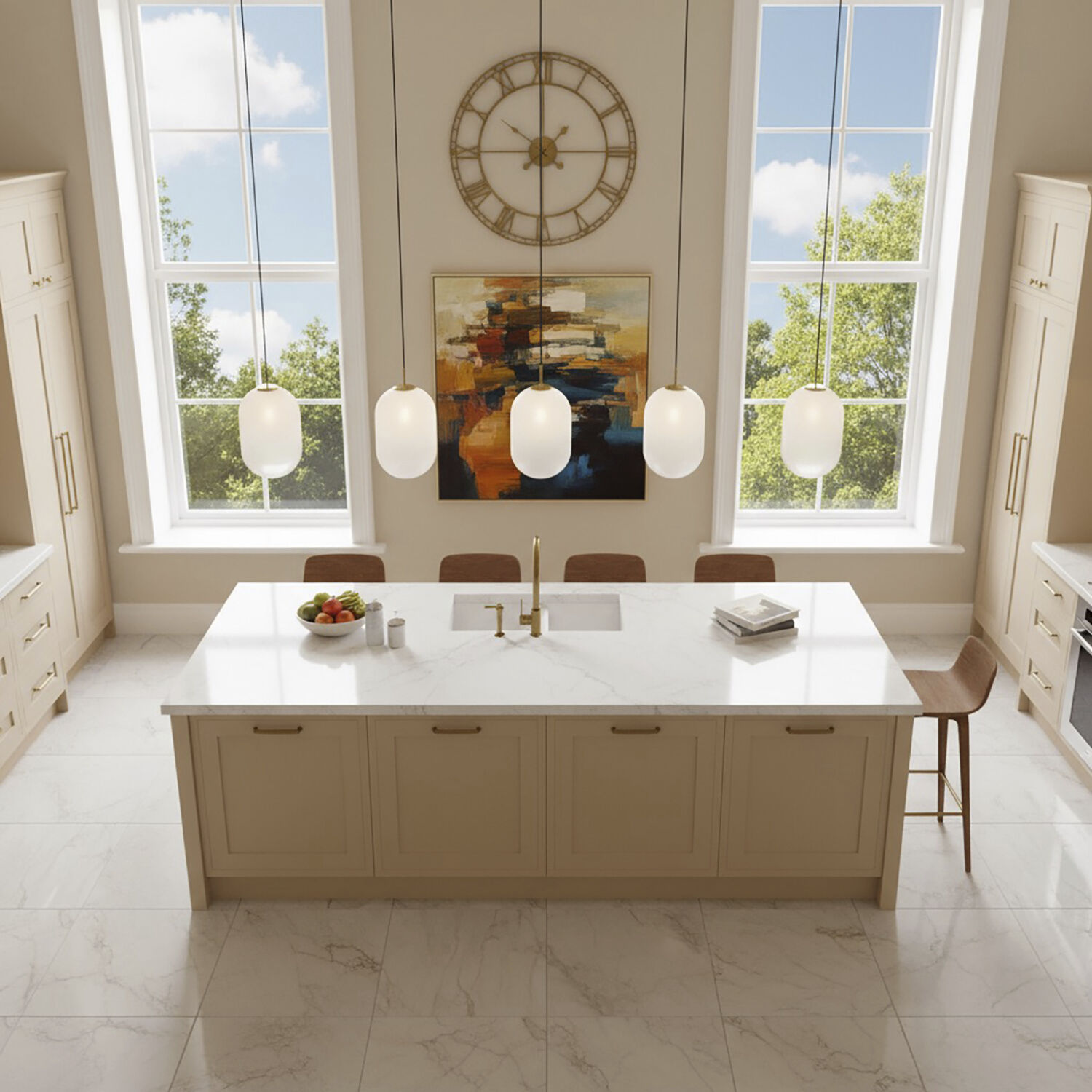 Vita LED 9.4 inch Brass Pendant Ceiling Light