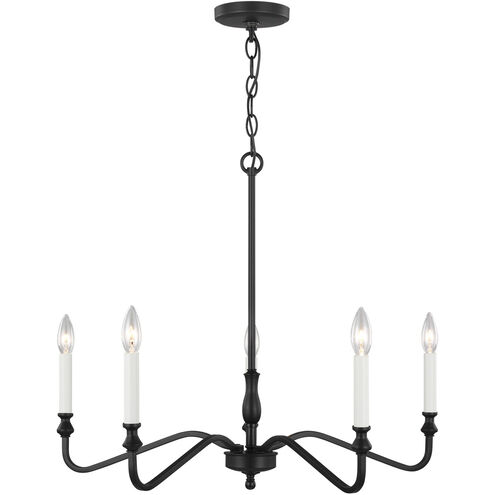 Lanne 5 Light 28 inch Midnight Black Chandelier Ceiling Light