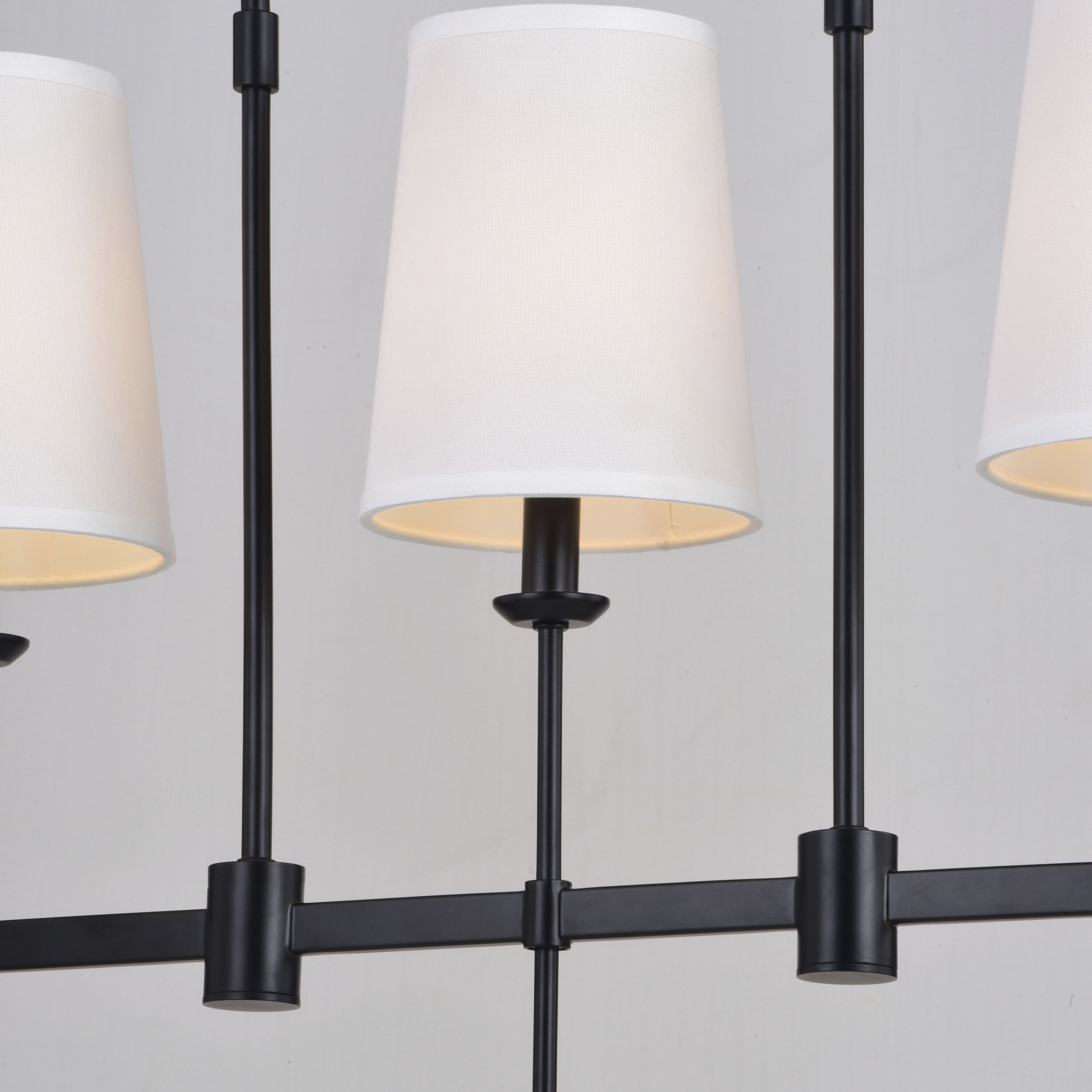 Camden LED 45.6 inch Matte Black Linear Chandelier Ceiling Light