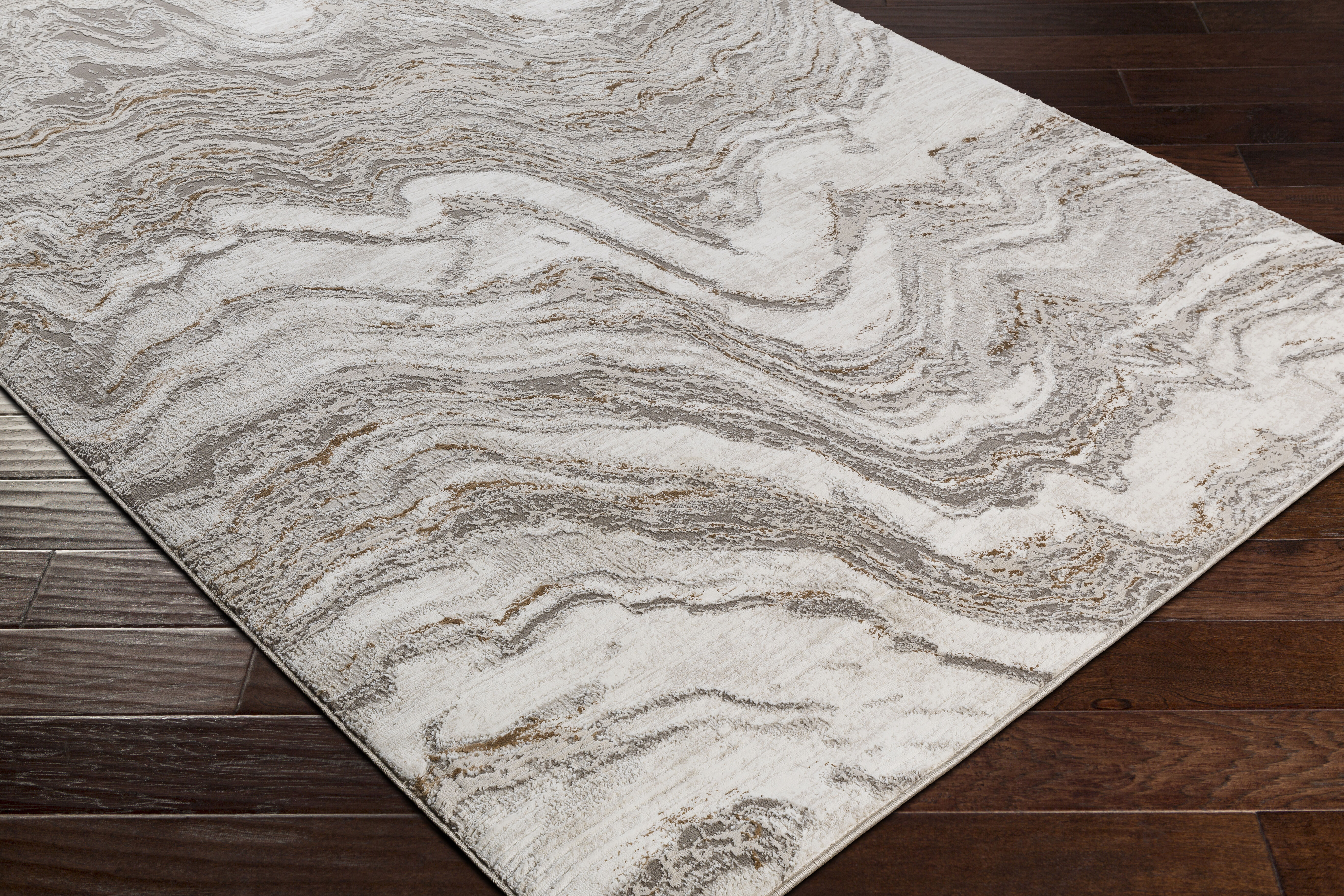 Allegro 84 X 63 inch Taupe Rug, Rectangle