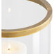 Dameron 10.83 inch Vintage Brass Hurricane Portable Light, Small