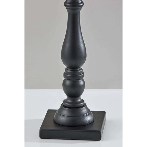 Zeek 27.75 inch 100.00 watt Black Wood Table Lamp Portable Light