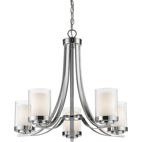 Willow 5 Light 25.25 inch Chrome Chandelier Ceiling Light