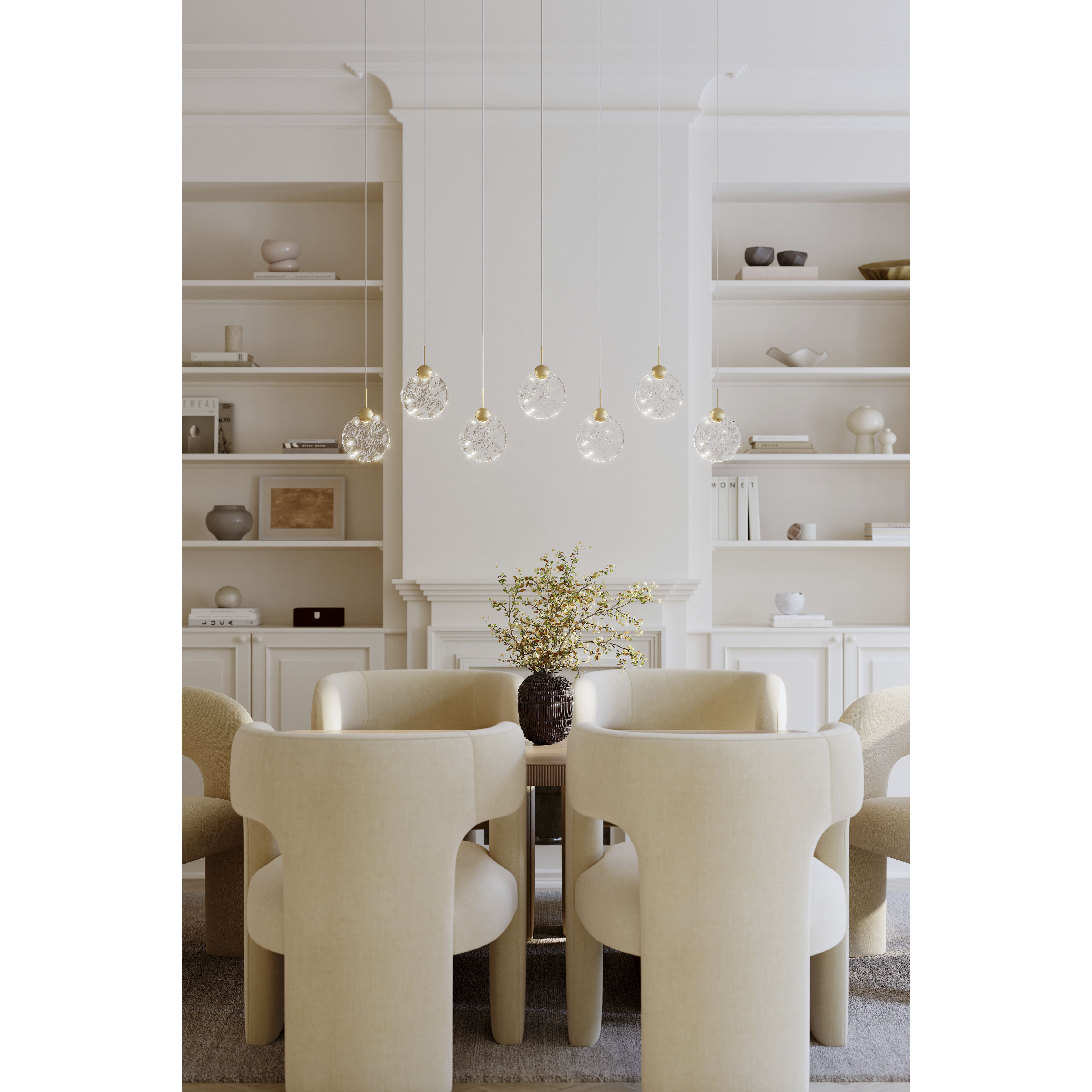 Briselle LED 5.75 inch Legacy Brass Pendant Ceiling Light