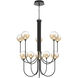 Iissa 10 Light 40 inch Black Chandelier Ceiling Light in Amber