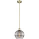 Edison Rochester 1 Light 10 inch Antique Brass Stem Hung Mini Pendant Ceiling Light