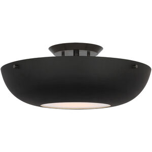 AERIN Valencia LED 16.5 inch Bronze Flush Mount Ceiling Light in Black